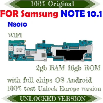 Brezplačna dostava Original Za Samsung Galaxy Note 10.1 N8010 Matično ploščo za Samsung Galaxy Note 10.1 Logiko odbor EU Različica LBS