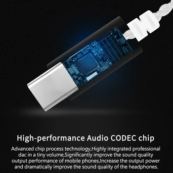CCA TIP-C HD dekodiranje Digitalne silver plated nadgradnjo kabel 0,75 mm standard pozlačeno pin za KZ slušalke