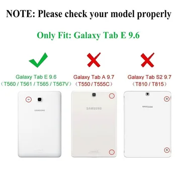 Coque Za Samsung Tab E 9.6 Kritje Tablični Primeru Za Samsung Galaxy Tab E 9.6 T560 T561 SM-561 SM-T560Fundas Usnje Nazaj Vrečko Capa