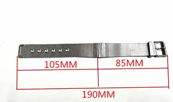 Debelo 10PCS/veliko Milanese Watchband 12 mm 14 mm 16 mm 18 mm 20 mm, iz Nerjavnega Jekla Watch Trak debeline 0,4 mm