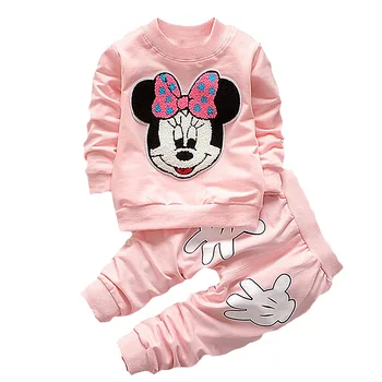 Disney Minnie Mickey Zamrznjene Božič Bluzo otroška Moda Vrhovi Barva Dolg Rokav Vrhovi modeliranje Hoodies Bebes Otroci Določa