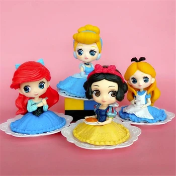 Disney Princess Cake Pokrivalo Otroci DIY Rojstni dan Torta Dekoracijo Sneg Bela morska deklica Pepelka Alice Sladica Dekor Stranka Dobave