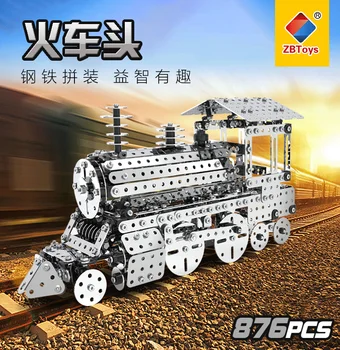 DIY sestavljeni igrača fant inteligence razvoj odraslih težko mehansko montažo avto kovinski gradbeni blok vlak model