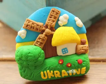 Država Življenje v Ukrajini Turističnega Potovanja, trgovina s Spominki, Risanka Smešno Gume Magnet IDEJA za DARILO