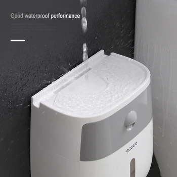 Dvoslojni Toaletni Papir Držalo Vodotesna Škatla Za Shranjevanje Stenske Wc Roll Razpršilnik Prenosni Toaletni Papir Držala