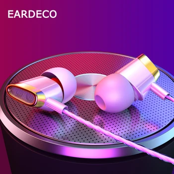 EARDECO Original Žično Mobile Stereo Slušalke za V Uho Telefon Ušesnih Čepkov 3,5 mm Slušalke Bas Slušalke z Mikrofonom Slušalke
