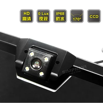 Evropa Avto Tablice Okvir Obračanje Fotoaparat s 4 LED Luči PC7080 HD CCD Senzor IP68 Vodotesen Night Vision