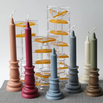 Evropski stil svečnik s svečo plesni minimalističen slog doma mehko dekoracijo ročno DIY domače dišeče sveče