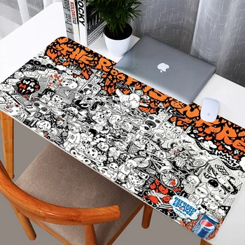 Grafiti Umetnost Big Mouse Pad Razširjenih Iger na srečo Mousepad 2020 Nova Zasnova Desk Laptop Tipkovnici Mat Velikost 300 mm*900 mm Zaklepanje Rob