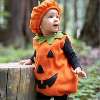 Halloween Kostumi Baby Toddler Bučna Kostum Childern Srčkan Cosplay za Baby Girl Boy Fancy Novo Leto Karneval Stranka Obleko