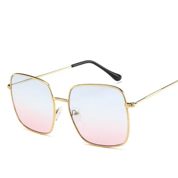 Higodoy Kovinski Ženske Prevelik sončna Očala blagovne Znamke Oblikovalec Moški Ženski Gradient Vintage Retro Odtenki sončna Očala UV400 Oculos