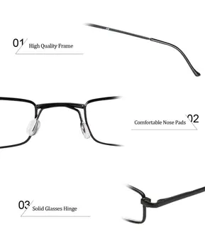 IENJOY Unisex Obravnavi Očala z Peresom Cev Primeru Prenosni Presbyopic Očala Mini Zložljiv Obravnavi Očala 1.5 Očala z Box