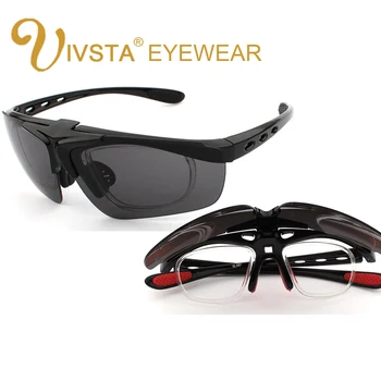 IVSTA Flip sončna Očala UV400 Očala Moških TR Silikonski Optični Spektakel Okvir Kratkovidnost po meri Leče Geek Eyeglass GL821