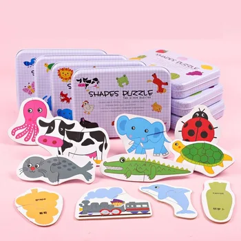 Izobraževalne Puzzle Igrača Živali Sadja, Zelenjave Vozila Insektov Angleški Kognitivne Kartice Železa Polje Kartice Baby Otroci Ujemanje Igro Igrače