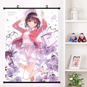 Japonske Anime, Kako Dvigniti Dolgočasno Punco Katou Kata Megumi Cosplay Steno, se Pomaknite Zidana Plakat Steni Visi Plakat Home Art Dekor