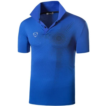 Jeansian Moški Šport Tee Polo Majice POLOS Poloshirts Golf, Tenis, Badminton, Suho Prilegajo Kratek Rokav LSL266 Modra