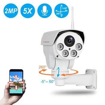 Jennov Avdio Snemanje Wifi IP Kamera 5XZoom 1080P 2MP, Video Nadzor, Wi-Fi visoke LOČLJIVOSTI Home Security Brezžične Fotoaparat P2P ONVIF CCTV
