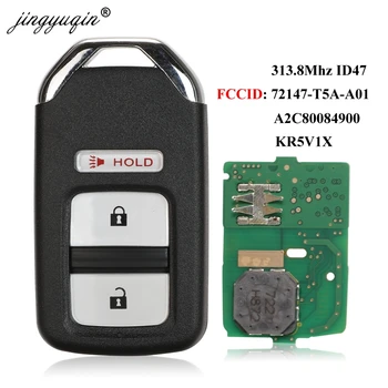 Jingyuqin 3 Gumb Smart Remote Avto Ključ 313.8 Mhz ID47 Za Honda Fit Jazz HR-V Crosstour 72147-T5A-A01 KR5V1X