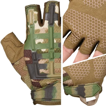 JIUSUYI Taktično Fingerless Rokavice Pol Prst Rokavice Vojske Vojaške Palčniki SWAT Camo Paintball, Kolesarjenje, Streljanje Vožnje Moških Nova