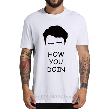 Kako Ste Doin Majica s kratkimi rokavi Moški Joey Pet Stavek Design Vrhovi Bombaž Priložnostne Tee Udobno, Visoko Kakovostno Prijatelji T-shirt EU Velikost