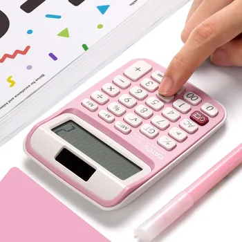 Kalkulator trobenta mini majhen računalnik dekle srčkan roza študent comtable prenosni Študent kalkulator pisarniški material sončne