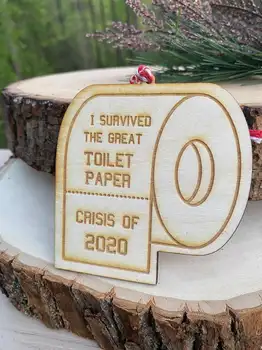 Karantene Lesa Ornament Toaletni Papir Krize Ornament Chritsmas darilo Božično drevo ornament decro darilo za goste