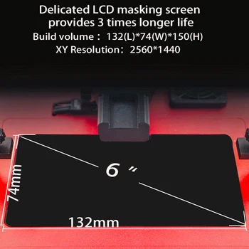 Kelant Flare d200s SLA 3D Tiskalnik Pro zobni nakit impressora 2560*1440 UV Smolo 405nm 2k LCD zaslon, 6
