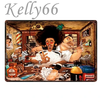 [ Kelly66 ] Berber Shop, Kovinski Znak Tin Plakat Doma Dekor Bar Steno Umetnosti Slikarstva 20*30 CM Velikost y-1478
