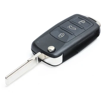 Keyecu brez ključa Go Funkcijo Zamenjava Flip Daljinsko Avto Ključ Fob 3 Gumb 433MHz ID46 za VW-Volkswagen Touareg med 2002 in 2010 naraščal