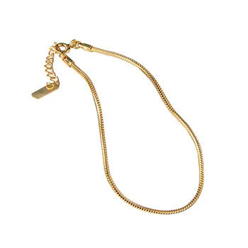 Kinel 18K Zlato, Srebrno Zapestnico 925 Ročno Fine Nakit Ustvarjalne Minimalističen Design, ki je najdražja Stvar, Za Ženske Bijoux