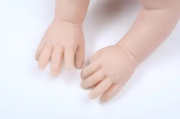 Komplet rodi otroka, lutke, dodatki 3/4 roke in noge, za DIY 20 palčni unpainted silikonski prerojeni baby doll bebe kit igrače, ki so prerojeni