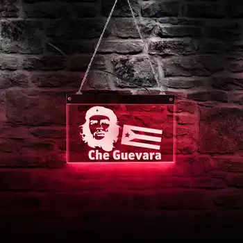 Kubanski Revolucionarni Ernesto Che Guevara LED Neon Znak Komunistične Revolucije na Kubi Multi-Barve Razsvetljave Dekor Acryic Steni Znak