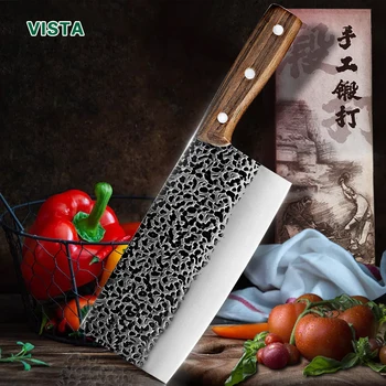 Kuhinjski noži Japonski Kuhar nož 7CR17 440C Ročno izdelane Visoko vsebnostjo Ogljika iz Nerjavečega Jekla sekljanje Cleaver Kuhar Noži