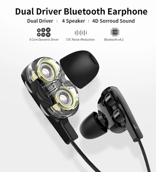 Langsdom LD4S Brezžične Slušalke V4.2 Šport Bluetooth Slušalke Z Mikrofonom Brezžične Slušalke auriculares Bluetooth Slušalke