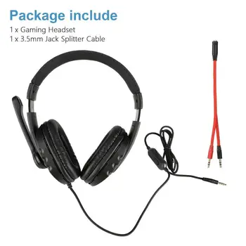 Led Luči Gaming Slušalke Za Računalnik PS4 Nastavljiv Bass sistem Stereo Slušalke PC Gamer Nad Uho Žične Slušalke