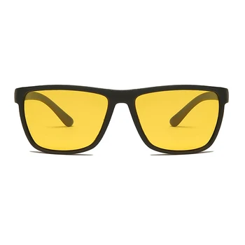 LongKeeper Night Vision Voznik sončna Očala Moških Polarizirana Očala za Sonce Rumeno TR90 Kvadratni Okvir Očal Vožnja Avtomobila Očala UV400