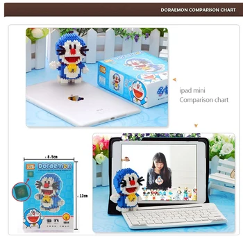 LOŠKI jigsaw igrača DIY Doraemon mačka jingle mačka mikro-vaja gradnik majhnih delcev igrače za otroke, igrače božič vip povezavo