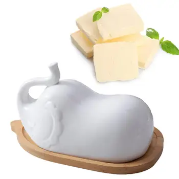 Maslo Rejec Slon-oblikovane Keramične Masla Posode z Ročajem, Pokrovom pomivalnem Maslo, Nosilec za Restavraciji Hotela