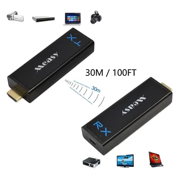 Measy W2H NANO 1080P 30 M brezžični HDMI, Nestisnjene prenos Avdio in video sinhronizacija brez odlašanja, Avdio video extheder