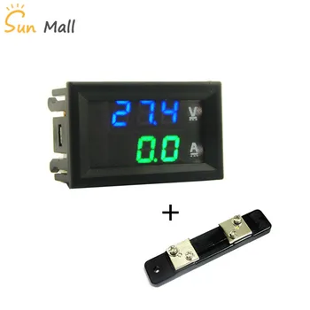Mini 0.28 palčni LED Digitalni Voltmeter Ampermeter DC 100V 50A Volt Amper Meter Amperemeter Napetosti Indikator Tester s vzporedni