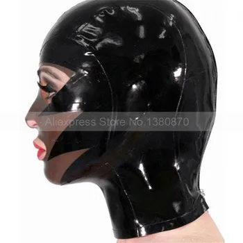 Moda Seksi Ženske, Pol Prosojne Naravnih 0,4 mm Latex Kapuco Maska S-LM025