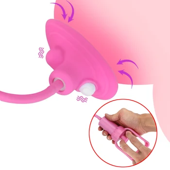Močno Jezika Lizanje In Sesanje Nastavek Vibrator Vakuumske Muco Črpalka Za Klitoris Stimulator Spolnih Igrač Za Žensko Vagino Črpalka 10 Hitrost