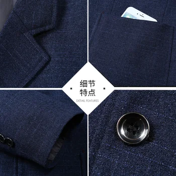Moški Priložnostne Blazerji Trend blagovne Znamke Kitajski Stil za Moške Slim Fit Divje Obleko Modne Poslovno Obleko Blazer Moški