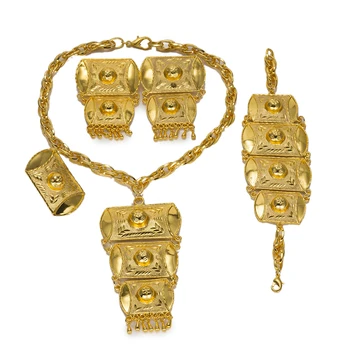 MUKUN Dubaju, nakit sklopov Poročni Dar Nigerijski Poroko Afriške Kroglice Nakit Sklopov Modnih Turčija nakit, Ogrlico, Obesek Design