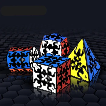 Najnovejši QiYi Prestavi 3x3x3 Magic Cube Hitro Prestavi Pyramind Valj Žogo Strokovno Cubo Magico Izobraževalne Uganke, Igrače za Otroke