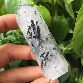 Naravni črni turmalin Quartz Crystal Palico točke Naravni kristalni reiki zdravi 70-80 MM