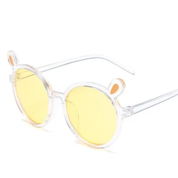 Nauq modni trend ljubek Mali medved krog otroci sončna očala 2020 novo otrok sončna očala fantje dekleta pregleden Risanka očala
