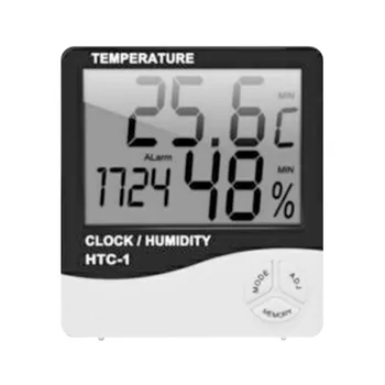 Ndoor Soba Lcd Elektronski Temperatura Vlažnost Meter Digitalni Termometer, Higrometer Vremenske Postaje Budilka Htc-1 2021