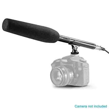 Neewer PRO Kondenzator Mikrofon za Canon/Nikon/Sony Kamere DSLR Puško Mono Mikrofon+3,5 mm 6,35 mm Jack Adaper za Film, TV
