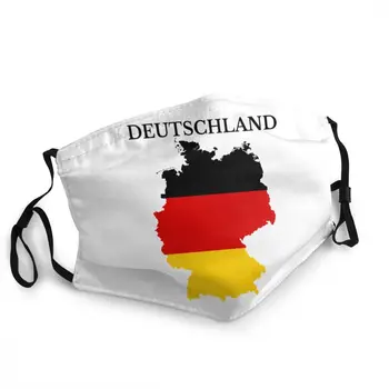 Nemški Nemčiji Zemljevid Zastavo Masko Moških Dustproof Deutschland Masko Za Zaščito Respirator Non-Enkratno Usta Žarilna